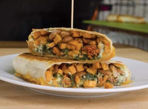 Pinto and Sweet Potato Breakfast Wrap