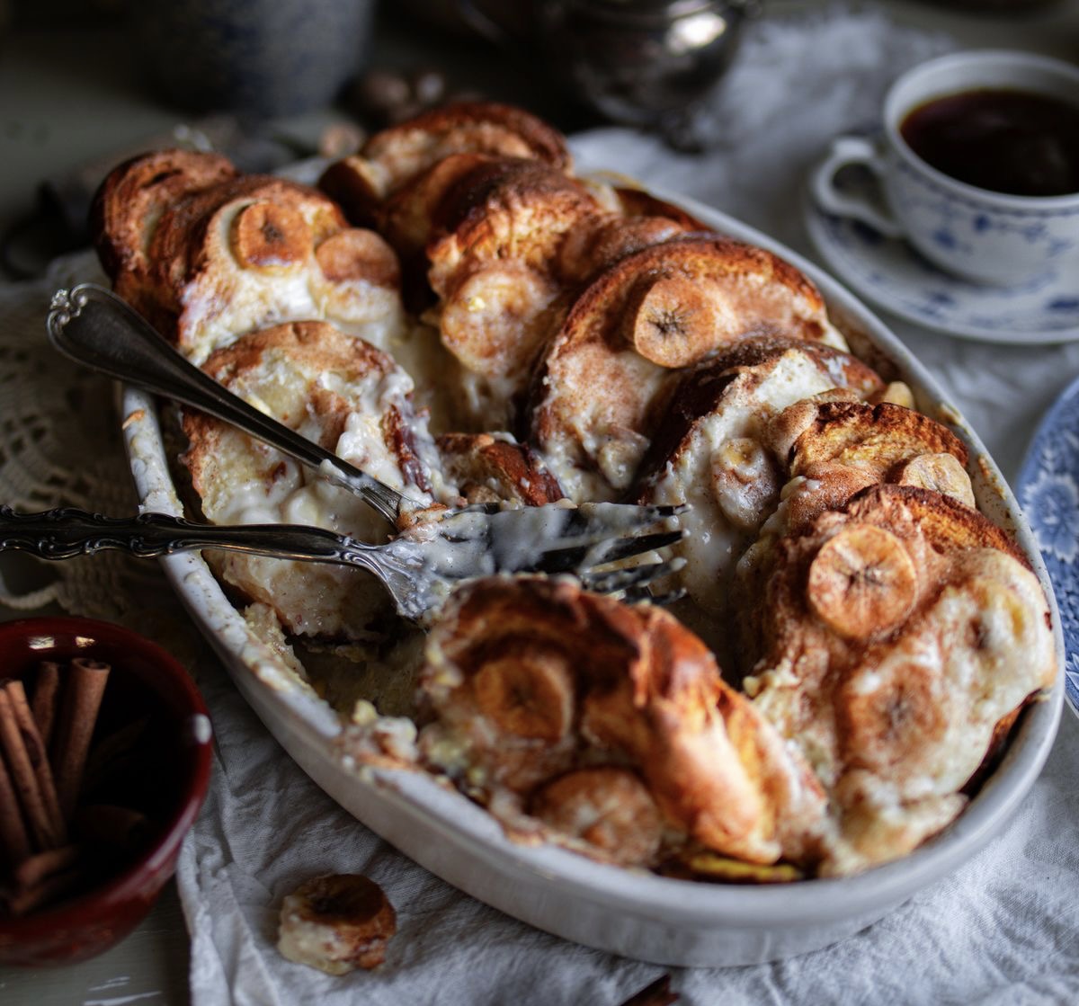 Banana Brioche Baked French Toast