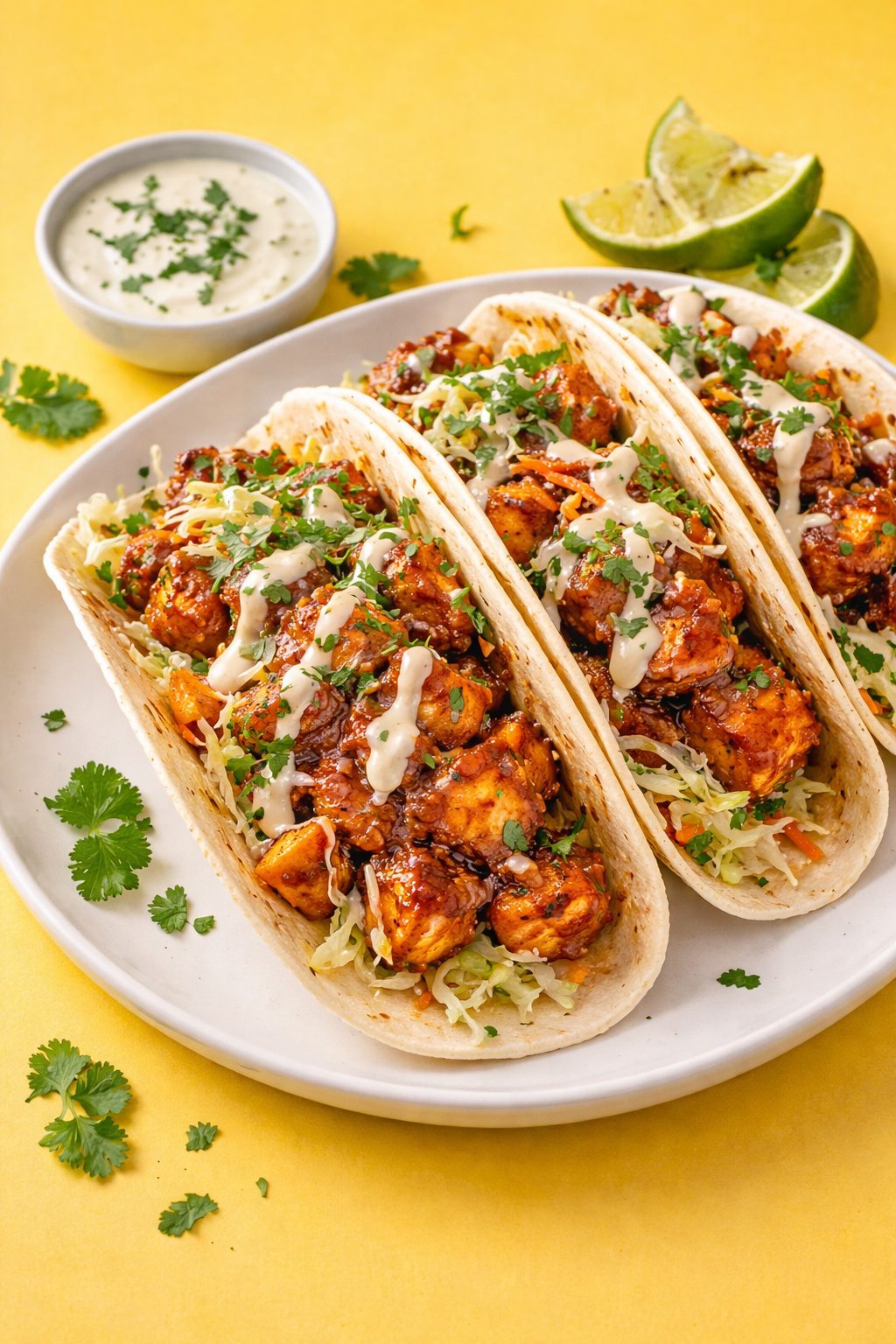 Honey BBQ Chicken Tacos