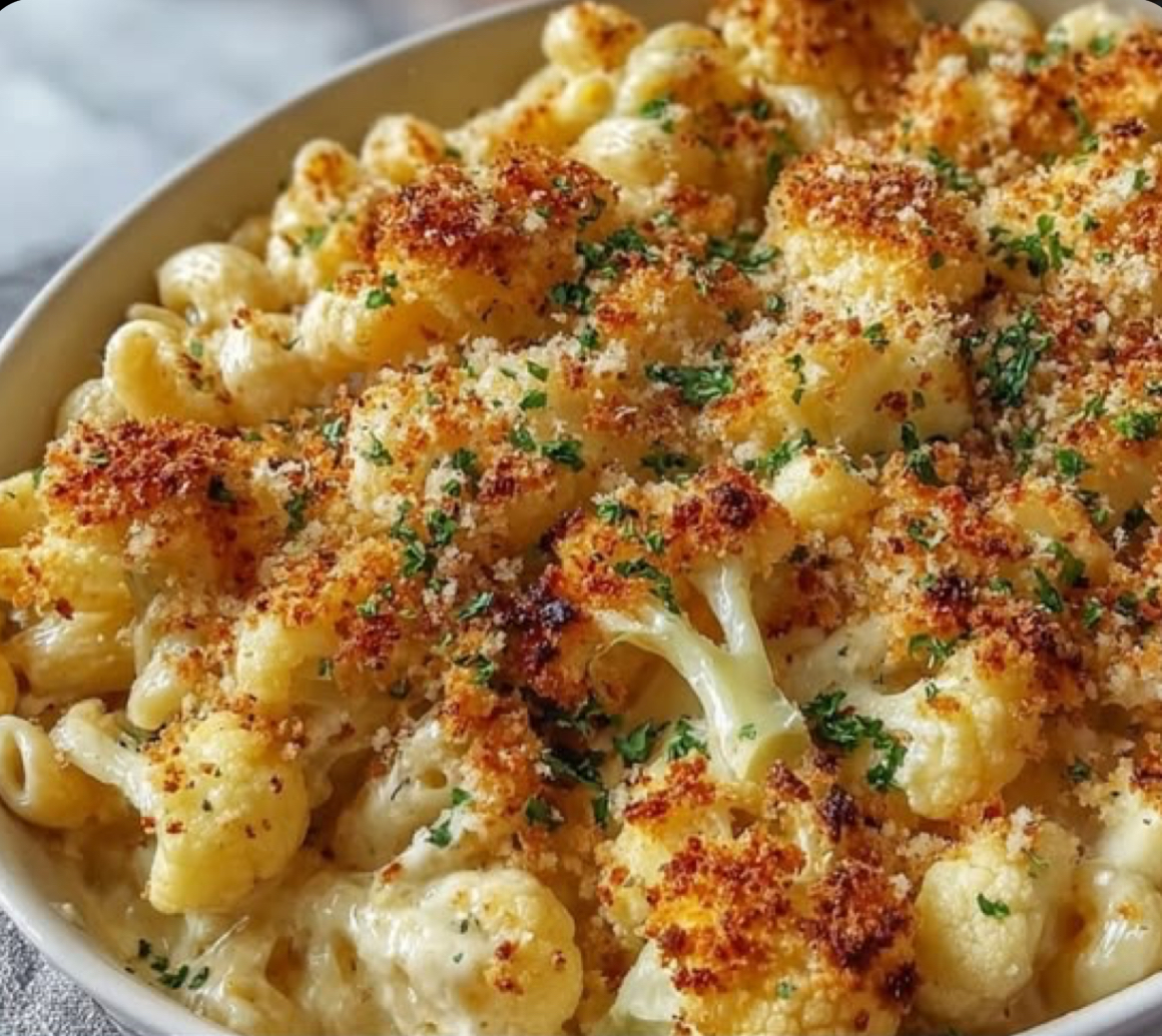 Buffalo Cauliflower Mac and Cheese