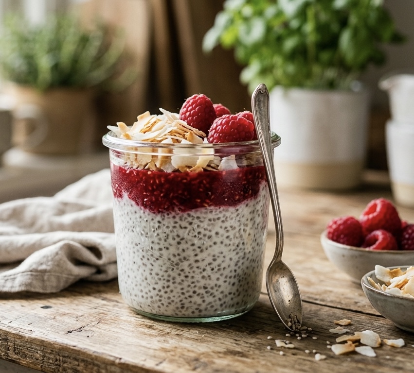 Raspberry Chia Seed Pudding 
