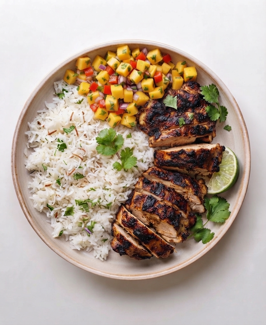 Jerk Chicken with Coconut Rice