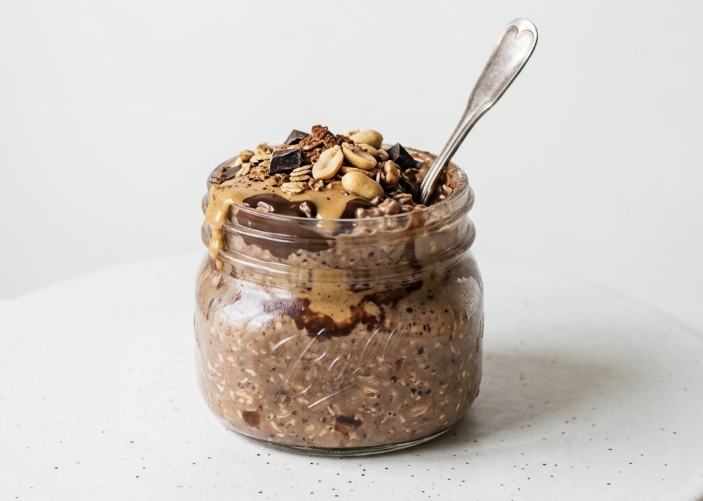 Chocolate Peanut Butter Overnight Oats